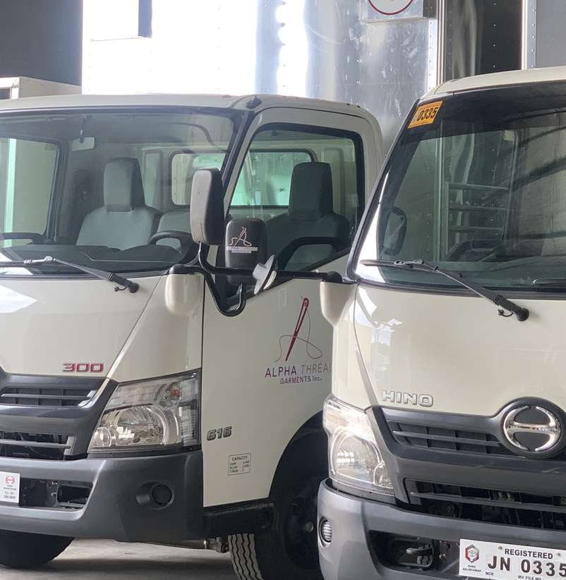 Alpha Thread delivery trucks